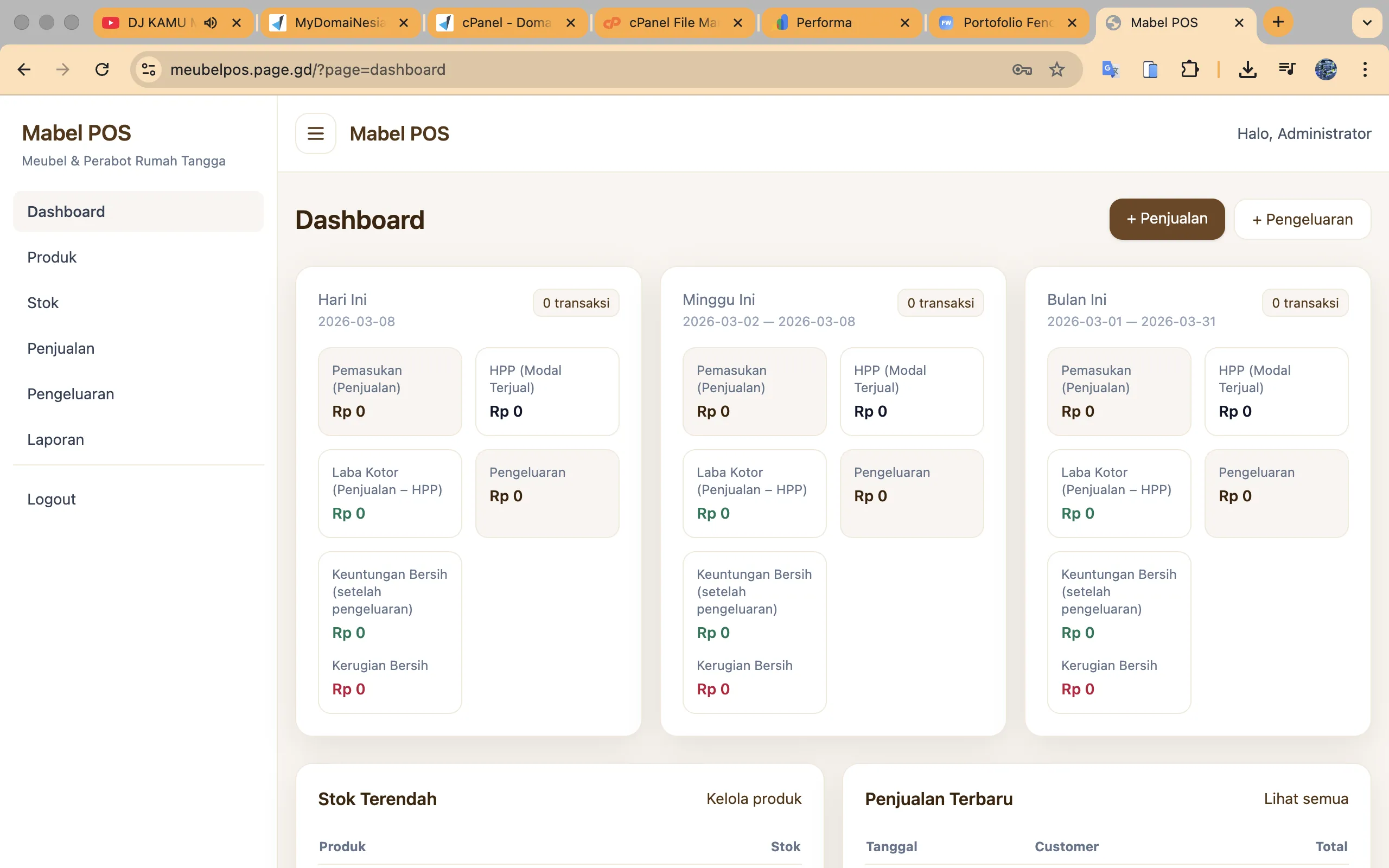 Dashboard Analytics